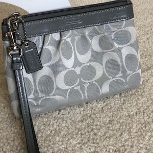 Coach Grey Wristlet